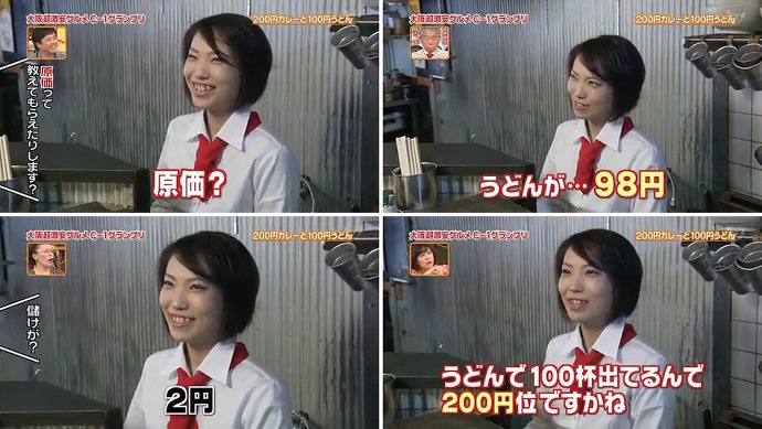 오오사카의 200엔 카레라이스와 100엔 우동/大阪の200円カレーと100円うどん image